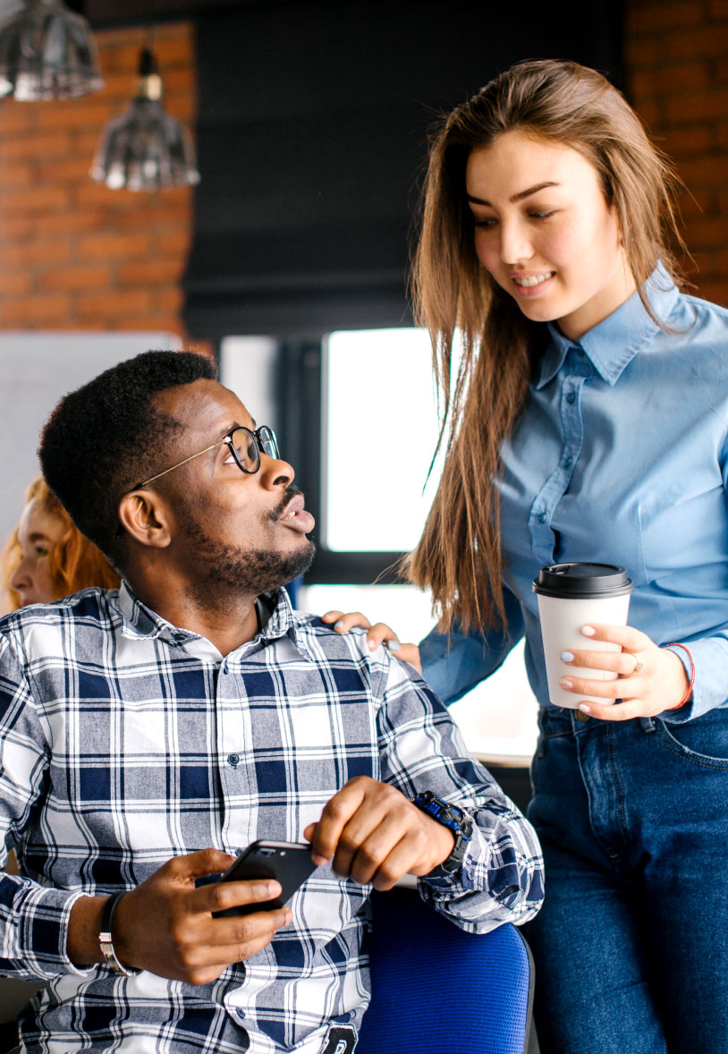 Students talking